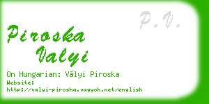piroska valyi business card